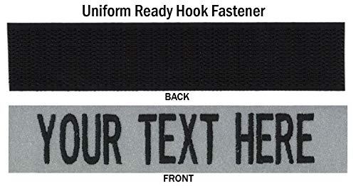 Custom Uniform Name Tape. Reflective, 4 Inch Hook Fastener - Thumbnail 3