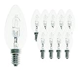  Osram 10-pack de halógeno de alto voltaje Lámparas Classic B ECO 230 V / E14 / 46 W, 60 W sustituye, claro 42192P0OS 4260198480459