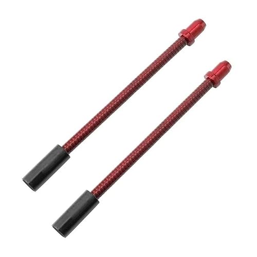 Bicycle V Brake Elbow Noodle V-Brake Caliper Cable Flexible Hose Spring Bend Pipe Folding Bike Cable Guide Bicycles Rear Brake Drum(Red 2pcs)