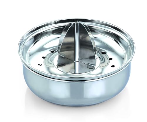 Image of Expresso Stainless Steel Citrus Lemon Orange Juicer Manual Hand Squeezer, Juicer Hand Press Manual Juicer Fruit Lemon Lime Orange Squeezer with Bowl Juicer Strainer (Round Big)