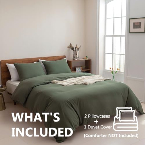 Duvet Cover Queen - 3 Piece Breathable Queen Duvet Cover Set by TTCM - Used condition - Image 2