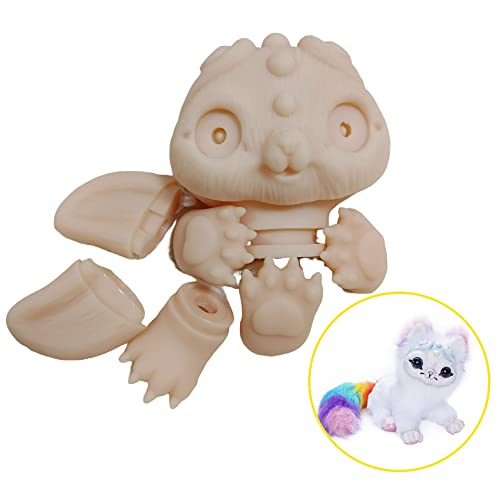 IDOREBORN Multicolor 18 Inches Baby Reborn Body Plush Animals Toys DIY Blank Kits Unpainted Kitten Reborn Unfinished Doll Kit Reborn Sin Pintar (Kit-6)