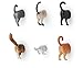 Kikkerland Magneti Sedere di Gatto, Set di 6