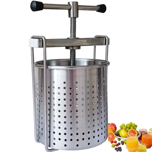 HCTOOL 脱水機 手動 果汁しぼり器 野菜 絞り器 スロー ジューサー グレープフルーツしぼり器 ろ過器 304ステンレス鋼 ??机 (2 L)