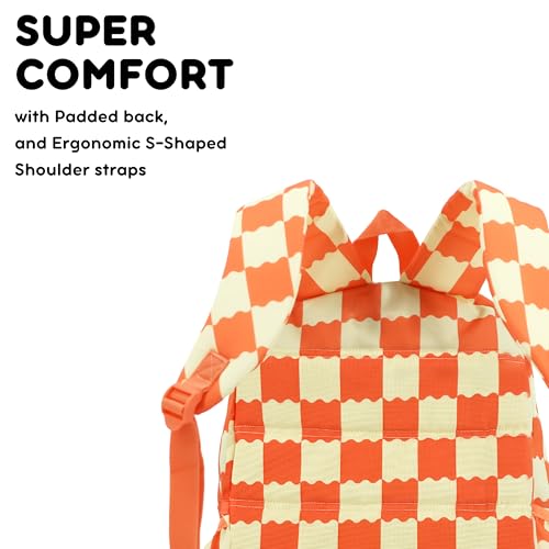 Image of J World Oz Middle School Backpack for Kids. Cute Laptop Bookbag for Girls Boys, Wiggle Coral