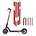 Yungeln 2 Stücke Scooter Reflektor Sticker Wasserdicht Reflektoren Aufkleber Sticker kompatibel mit Xiaomi 1S/M365/Pro/Pro2 Elektrisch Scooter - Rot