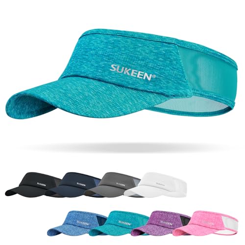 Image of Sukeen Sports Sun Visor Men Women Lightweight Portable Cooling Stretchy Visor Hat for Running, Golf, Daily Wear