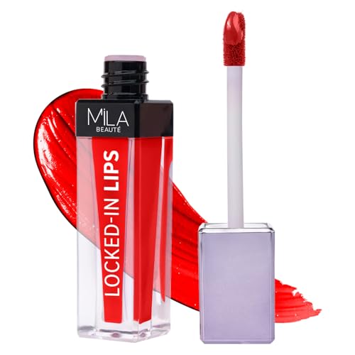 Image of MILA BEAUTE Locked In Lips Liquid Lipstick |12 Hour Transfer Proof Formula with Hyaluronic Acid | Highly Pigmented Lipsticks | Shade -