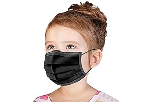Black Disposable Face Masks for Kids (100 Count)