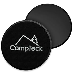CampTeck Dual Sided Gliding Discs Core Sliders for Home Fitness Workout, Abdominal & Full Body Exercises – For Use on Carpet & Hard Floors – 2pcs