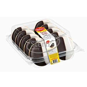 Black and White Cookies | [10 Count] NY Style Black & White Cookies | Snack Cakes | Fresh & Delicious | Nut Free & Kosher | 10 oz Stern’s Bakery