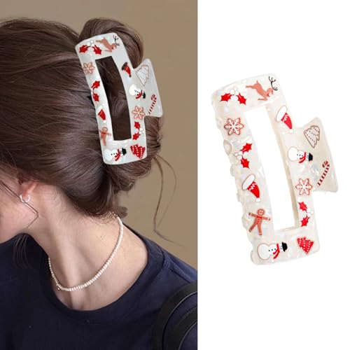 Accesorios de cabello con diseño navideño, clips en paquete miniatura 1