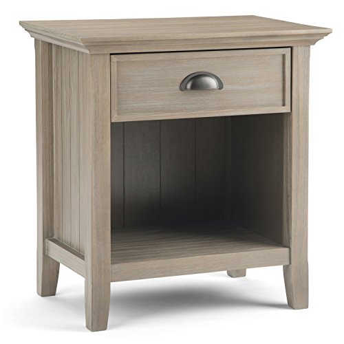 Simplihomesimpli Home Acadian Solid Wood 24 Inch Wide Rustic Bedside Nightstand Table In Distressed Grey Dailymail