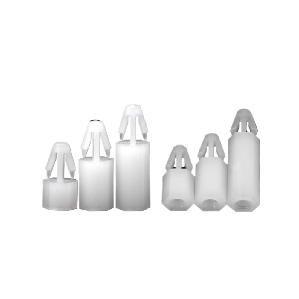 5~30Pcs M3 M4 White Nylon Spacing Screw for PCB Board Thickness of 1.0-1.8mm Hex Push-in Nylon Post Fixed Standoff Spacer Pillar Metal Screws(M3x22mm-20pcs)