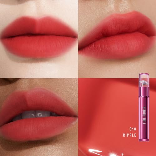 Image of Altera Blurring Tint Lip Stain 010 Ripple, Vibrant Coral Glossy to Soft Matte Finish, Blur Lip Lines, Weightless No-Sticky Airy Velvet Texture, Vibrant Hydrating Long-Lasting Lip Makeup