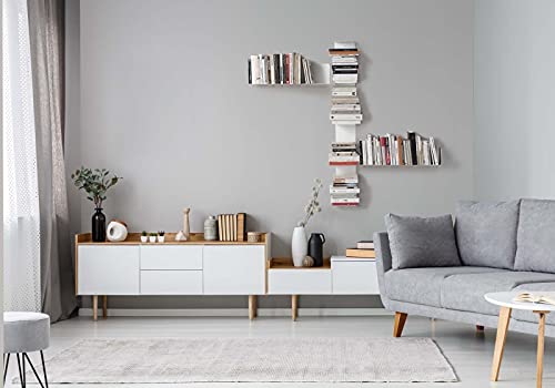 TEEbooks-Mensole-per-libri-Libreria-verticale-60-cm-Set-di-2-Bianco