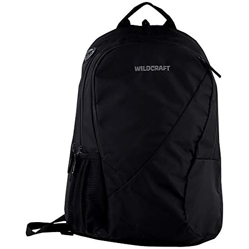 Image of Wildcraft 2 3 Compartment Laptop Backpack with Rain Cover (Black)