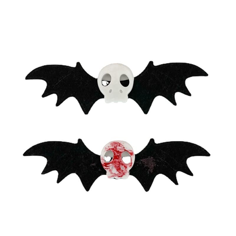 Miniatura 2 de Pinzas para el cabello de calavera de murciélago para Halloween, accesorios góticos para el cabello, clip de esqueleto de hueso, alas de murciélago,