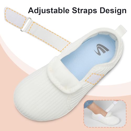Image of Spesoul Wide Womens Walking Shoes Adjustable Diabetic Shoes Breathable Zero Drop Barefoot Shoe Neuropathy Edema Nursing Shoe Wide Width Sneakers