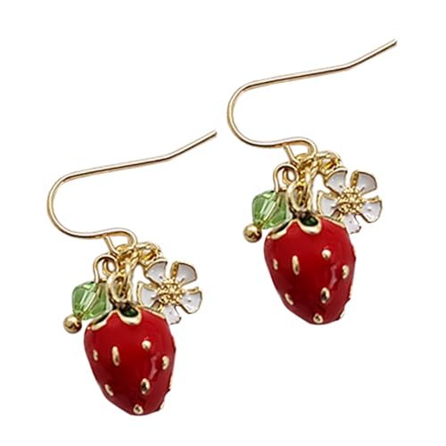 Pendientes funky de frutas y ganchos para la oreja de moda 7