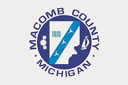 Drapeau Macomb County Michigan 150 x 250 cm grand pavillon avec œillets