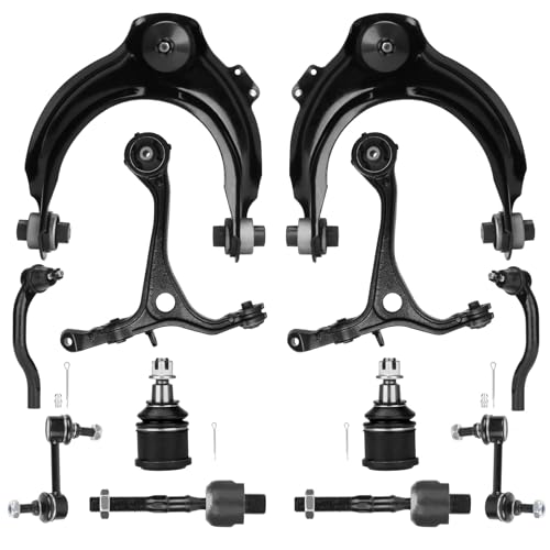 Front Suspension Kit Upper Lower Control Arms Ball Joints Sway Bars Tie Rods Fit for Honda Accord Sedan Coupe 2003 2004 2005 2006 2007, Fit for Acura TSX 2004-2008 -12 pcs