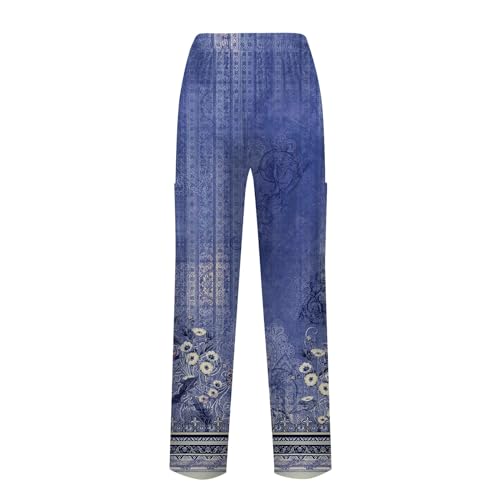 Nurse-Scrubs-for-Women-Set-Printed-Short-Sleeve-Tops-Pant-Nursing-Uniform-Suits-Stretch-Medical-Set-with-Pocket