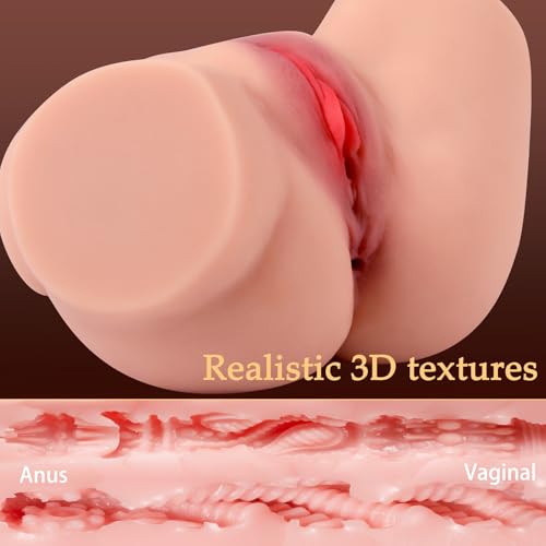 Image of 7LB Sex Doll Realistic Female Buttock - TPE Male Masturbator with Dual Channels (Vagina & Anus), Lifelike Skin Texture & Open-Leg Design