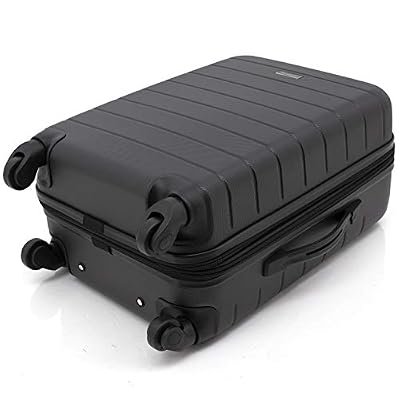 Wrangler Smart Spinner Hardside Luggage, 22-Inch Carry-On, Black