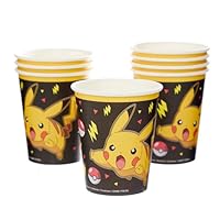 amscan 9917106-66 Pokémon Pappbecher für Kindergeburtstag, 8 Stück