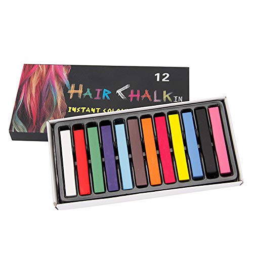 Hair Chalk, Hair Chalk Pens, Hair Chalk Dye, Temporary Hair Chalk, Washable Hair Dye, Colored Hair Chalk for Party, Cosplay, Theater, Halloween Makeup