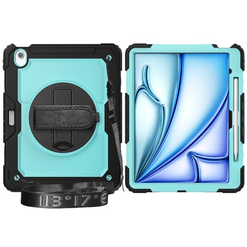 Étui antichoc iPad Air 13 M3 bleu Q pour éviter les chutes et faciliter la tenue à une main
