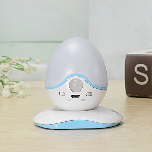 MASUNN ARILUX® PIR Motion Sensor Light Control Rechargeable Magnet Base LED Night Light for Cabinet Bedroom - Pink