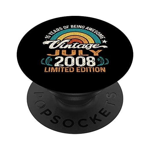 15 años de ser impresionante 15 cumpleaños nacido en julio de 2008 PopSockets PopGrip Intercambiable