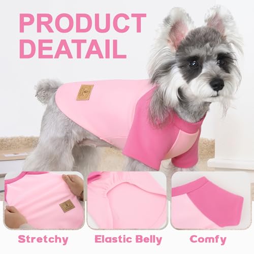 Image of 4 Pack Dog Sweaters Comfy Dog Clothes with Sleeves Puppy Shirts Pullover Pet Sweatshirt for Small Medium Large Dogs Boy Girl Doggy Outfits Cat Apparel, Purple, M