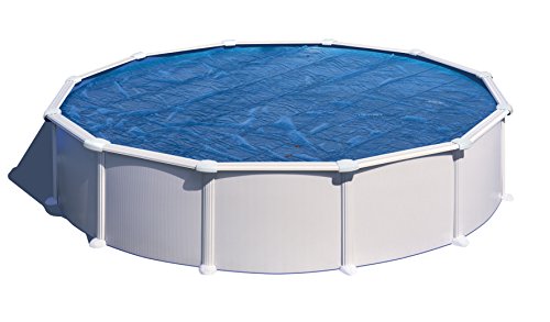 GRE CV450 - Bâche d'été pour piscines Rondes de Ø460cm de diamètre, épaisseur 180µ, Couleur Bleue