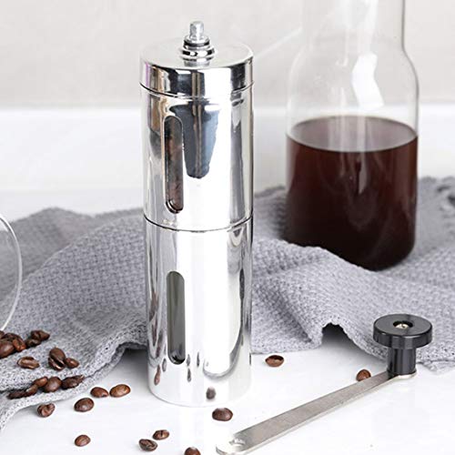 Koffie Grinder Handmatige Koffie Molen Mini Hand Koffie Molen Draagbare Thuis Keuken Reizen Hand Koffie Bonen Grinder/Zilver - Image 7