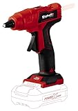 Listo para pegar, la práctica pistola de pegamento se calienta en solo 120 segundos. El práctico indicador LED muestra de un vistazo el estado de calefacción. La pistola de pegamento se apaga automáticamente después de 5 minutos de interrupción de uso