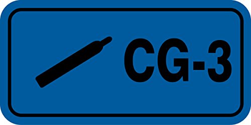 Étiquettes gaz comprimé bleues pour l'atelier et le garage