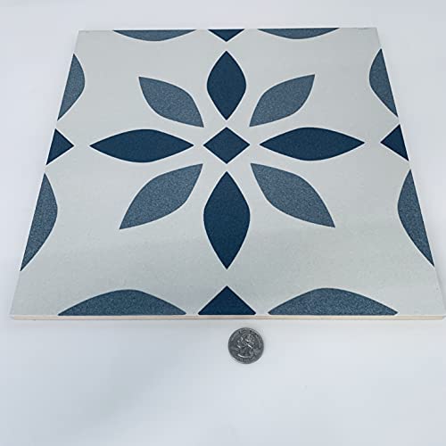 Vigo 12 X 12 Ceramic Tile For Wall In Dark/Light Blue #TOP2