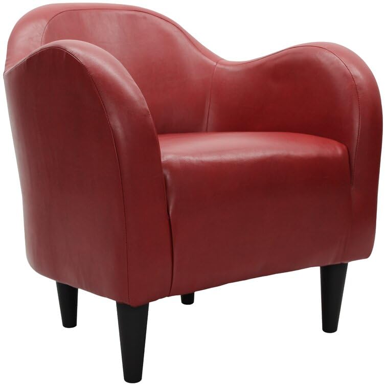 Image of Lakdi The Furniture Co. Modern Home & Living Room Lounge Chair Furniture |Upholstered in Leatherette | Internal Structure Made in Solid Wood |- (151851281)