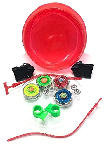 Image of Niku Metal Fusion Clash of Tornado Speed Top Spinning Toy for Kids Boys and Girls | Stadium Battle with 4 Beys, 2 Launchers and 1 Stadium in One Pack (Multi Color) | Best Birthday Gift