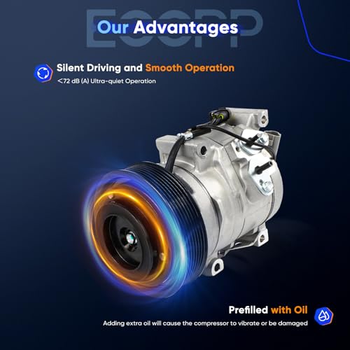 Image of ECCPP A /C Compressor with Clutch Fit for Toyota RAV4 2.0L 2.4L 2001-2005 | Fast Cooling AC Compressor