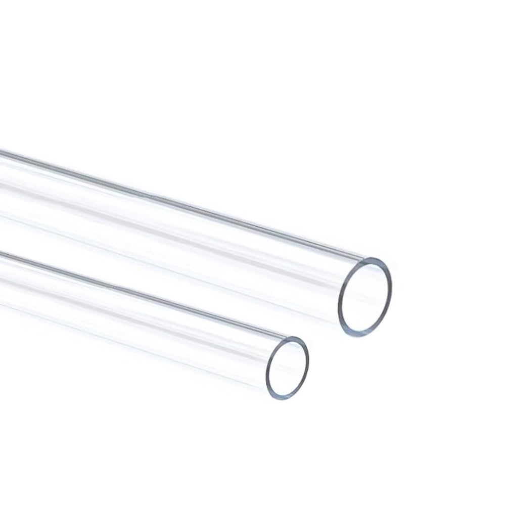 Plastic Pipe Clear Rigid Outer diameter8mm-19mmL500mm2pcs Polycarbonate Tube for Water Drainage Lighting Decoration(18mm*1mm)