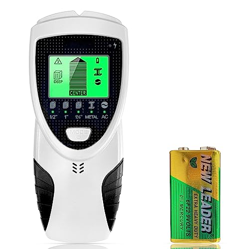 Sutekus Stud Finder Wall Scanner 5 in 1 Electronic Stud Detector with LCD Display and Audio Alarm Stud Sensor Beam Finders for Wood Metal Studs and AC Wire Detection