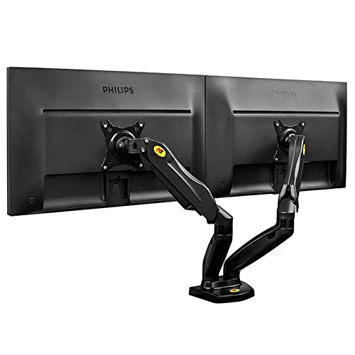 NB F160 - Supporto da scrivania con doppio braccio, braccio per due monitor 2x 43cm-69 cm / 17
