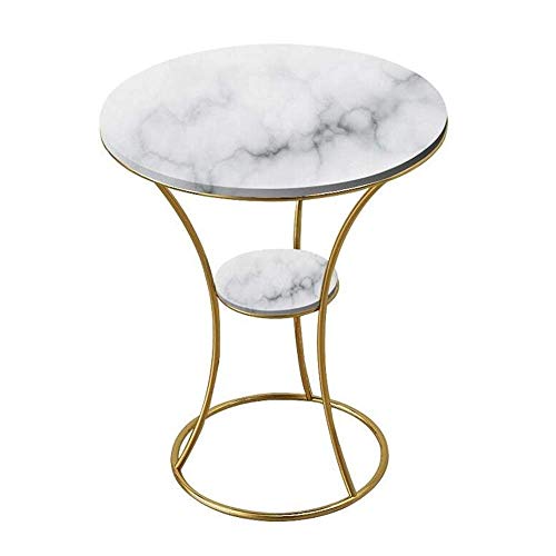 Home&Selected Furniture / 2 Tiers Marble Side Table Nordic Modern Roun