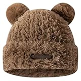 Gorro de Oso Mujer Lindos Sombreros de Invierno con Orejas de Oso Gorro cálido y Agradable para la Piel de Moda Felpa de Piel sintética para Actividades al Aire Libre Invierno Caqui