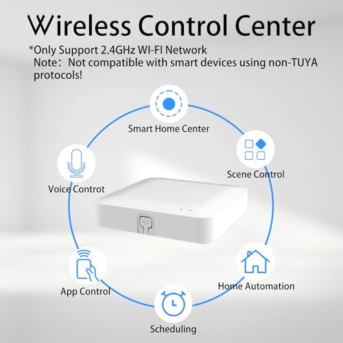 Image of Tuya ZigBee 3.0 Hub /Wireless Gateway (Only 2.4Ghz), Zigbee Smart Home Bridge Remote Controller,Only Work with Tuya ZigBee Smart Device, White