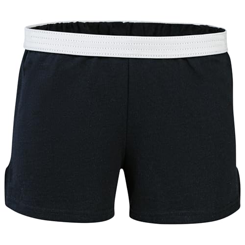 Soffe Womens Authentic Cheer Shorts Athletic Cotton Blend 3 Inseam Black Medium